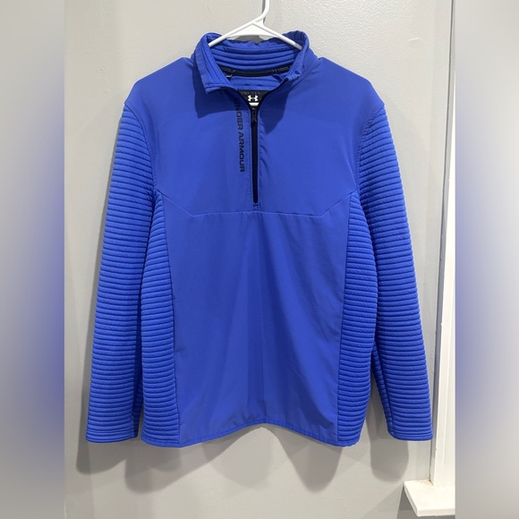 Under Armour Storm Evolution Daytona Half Zip Golf Blue Shirt Pullover Medium - Picture 1 of 9